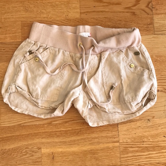 guess linen shorts